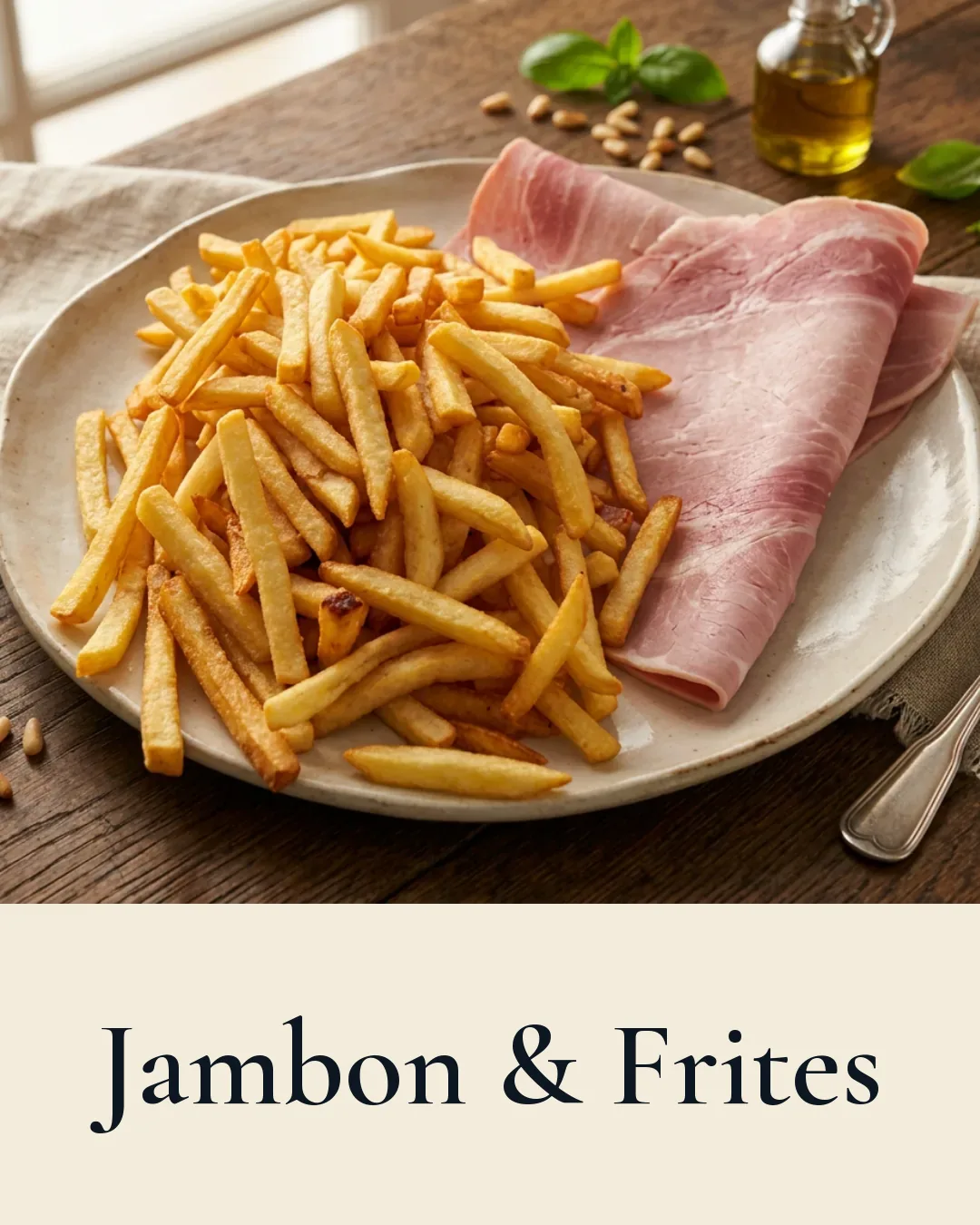 Jambon, frites