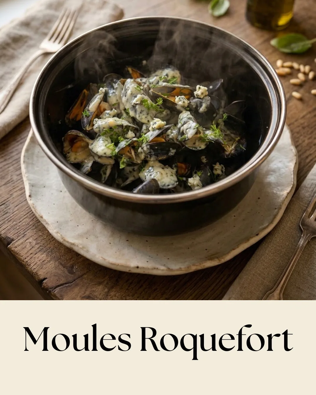 Moules Roquefort